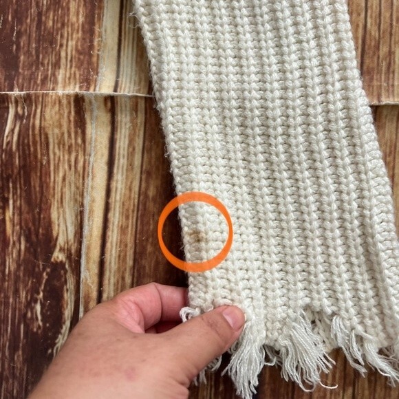 Fashion Nova Women’s Fringe Hem Mock Neck Pullover Sweater Ivory Size Large - Picture 11 of 11